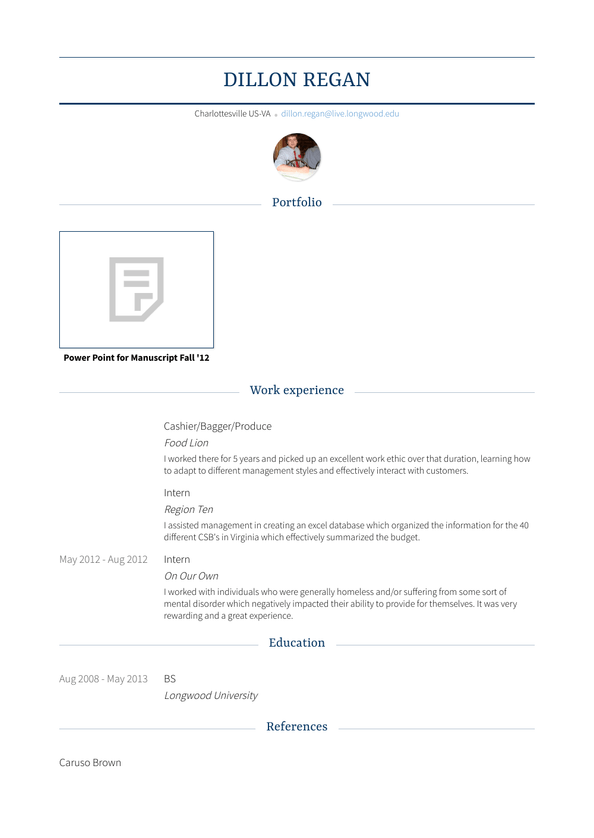 Bagger Resume Samples and Templates | VisualCV