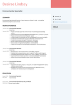Environmental Specialist Resume Examples And Templates
