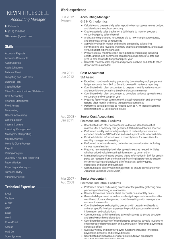 Accounting Manager Resume Examples [Templates Inside] for 2022