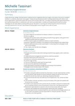 Veterinary CV Examples & Templates | VisualCV