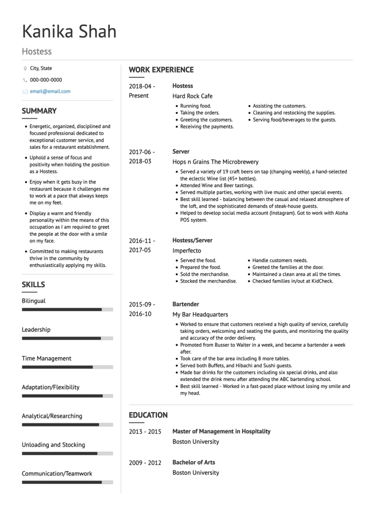 Canadian resume template with functional resume format