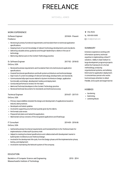 Freelancer Resume Examples [+ 3 Samples] | How to List Freelancer On Resume