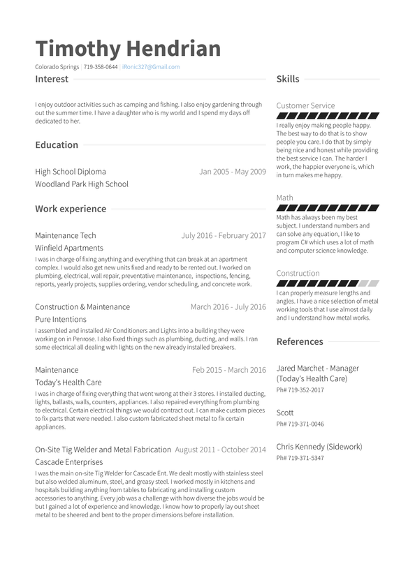 Installer Resume Samples and Templates | VisualCV