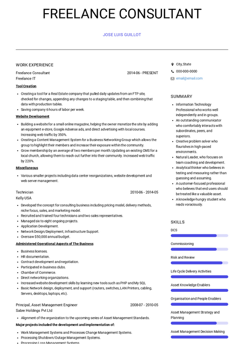 500+ Professional Resume Examples and Samples for 2022 | VisualCV