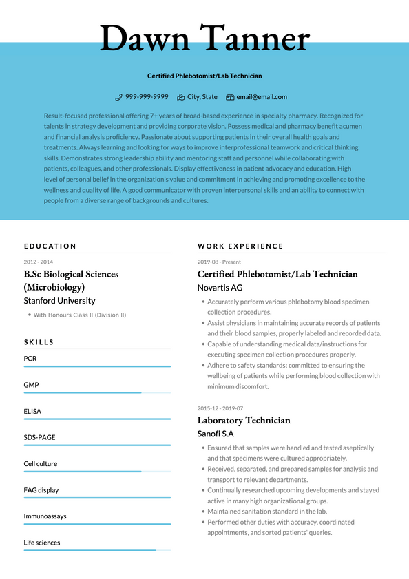 personal statement examples lab technician