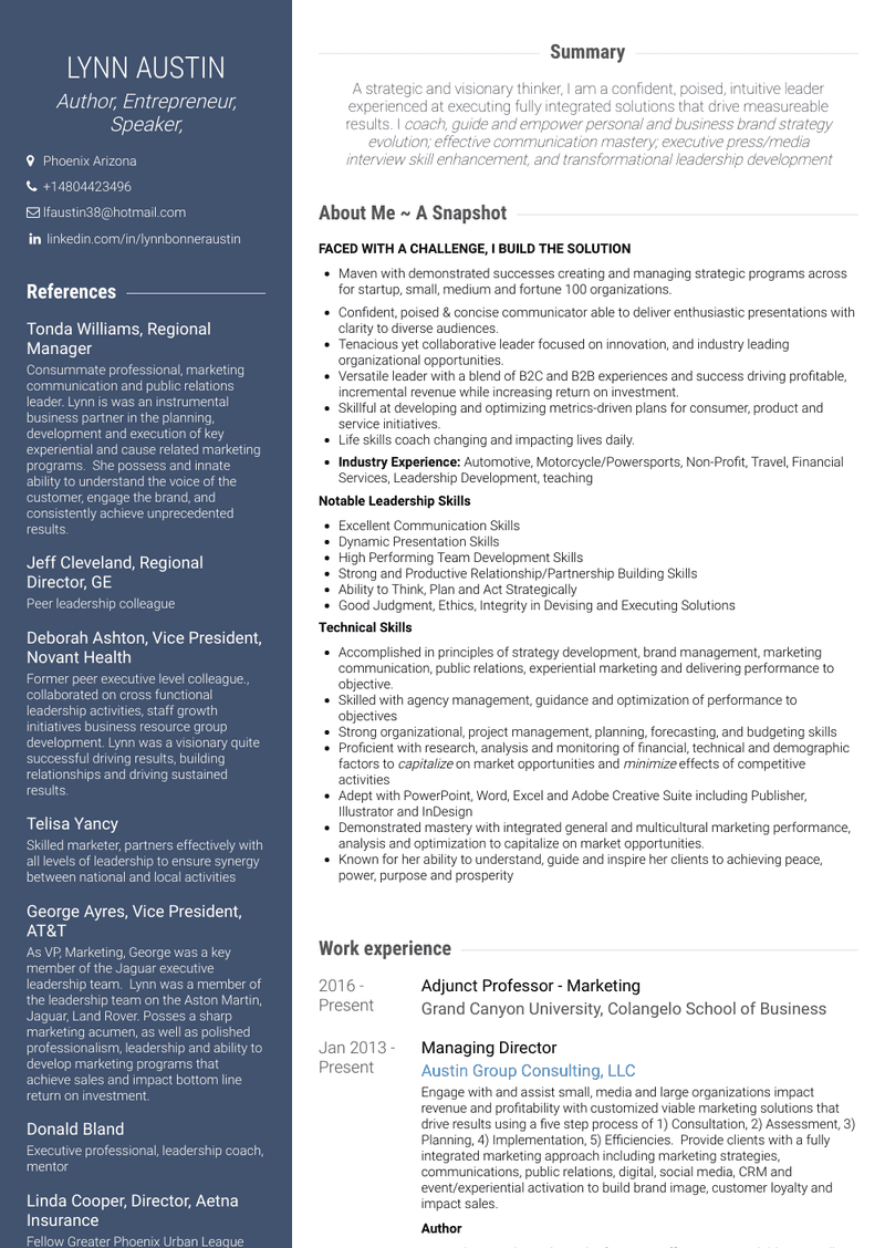 Regional Manager Resume Template