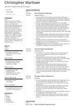 Engineering Manager Resume Samples and Templates | VisualCV