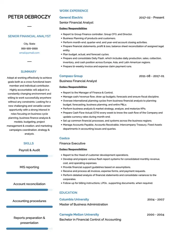 report writing skills on resume