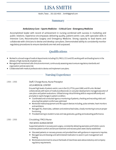 Reverse Chronological Resume Templates