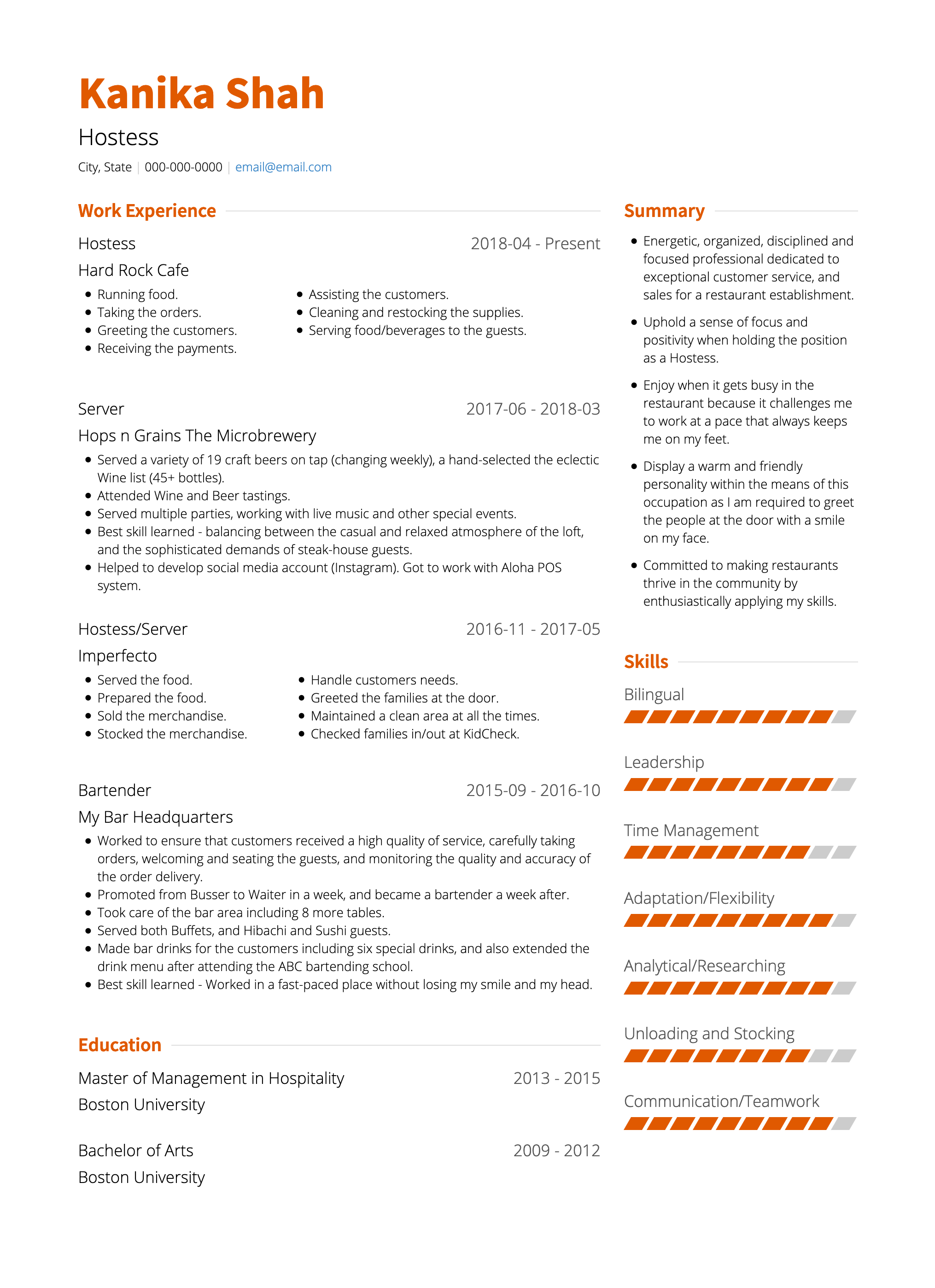 Free One Page Cv Template For 2020 Slate Visualcv