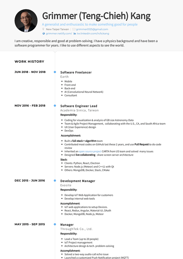 sample resume of software development manager