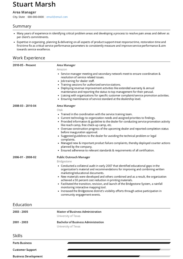 Co-manager Resume Samples and Templates | VisualCV