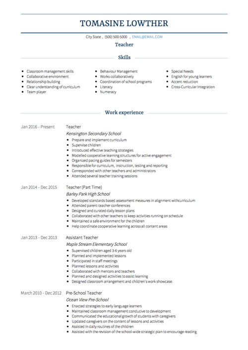 Real Professional CV Example & Sample Directory | VisualCV