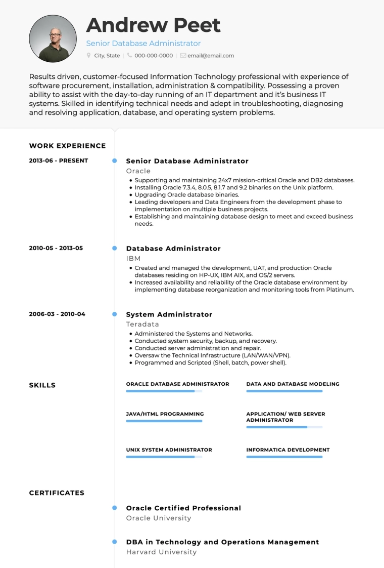 elegant traditional resume template