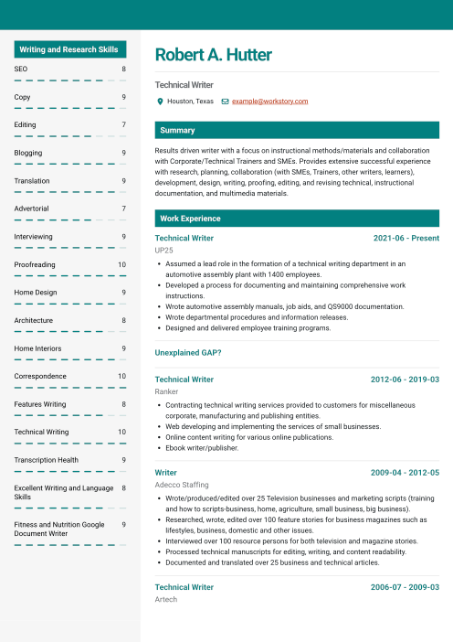 teal resume template maple