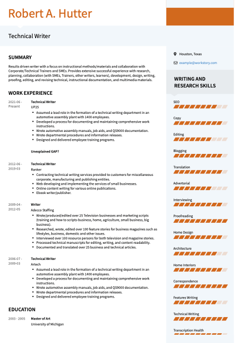 brown color resume template modern