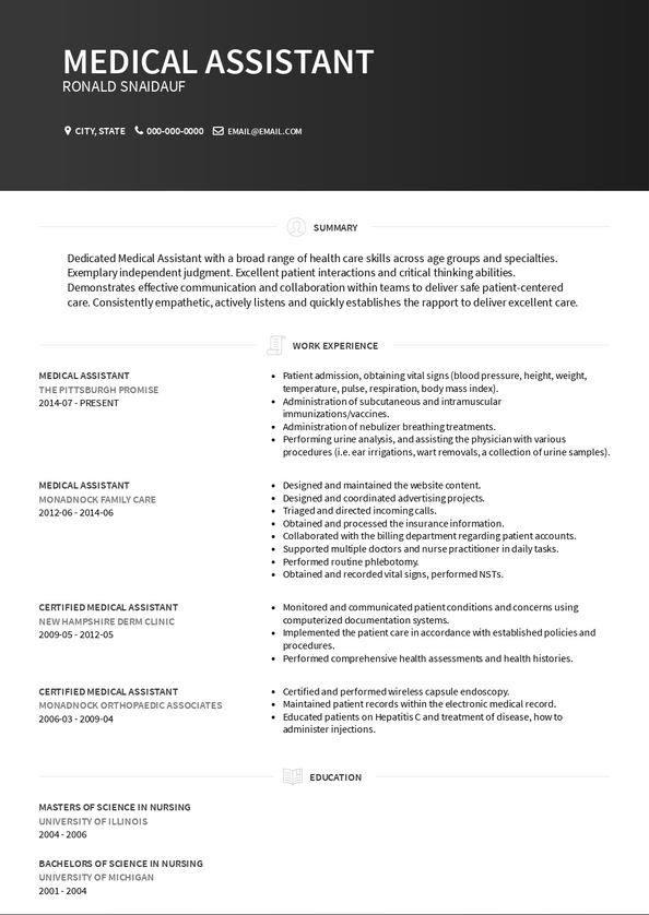 medical assistant resume objective