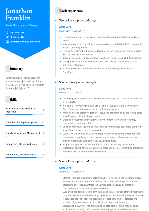 senior-development-manager-resume-examples-and-templates