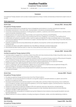 Occupational Therapy Assistant Resume Examples and Templates