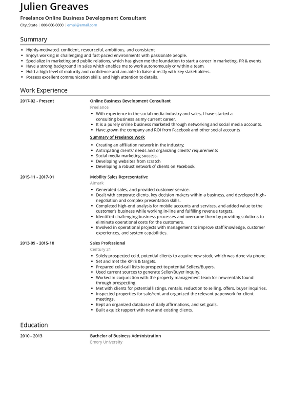 Freelancer Resume Examples [+ 3 Samples] | How to List Freelancer On Resume