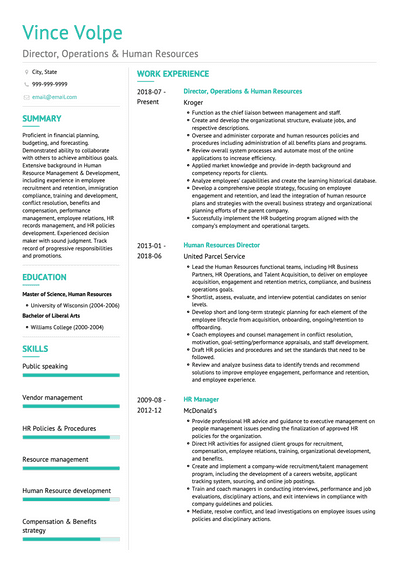 Director CV Examples & Templates | VisualCV