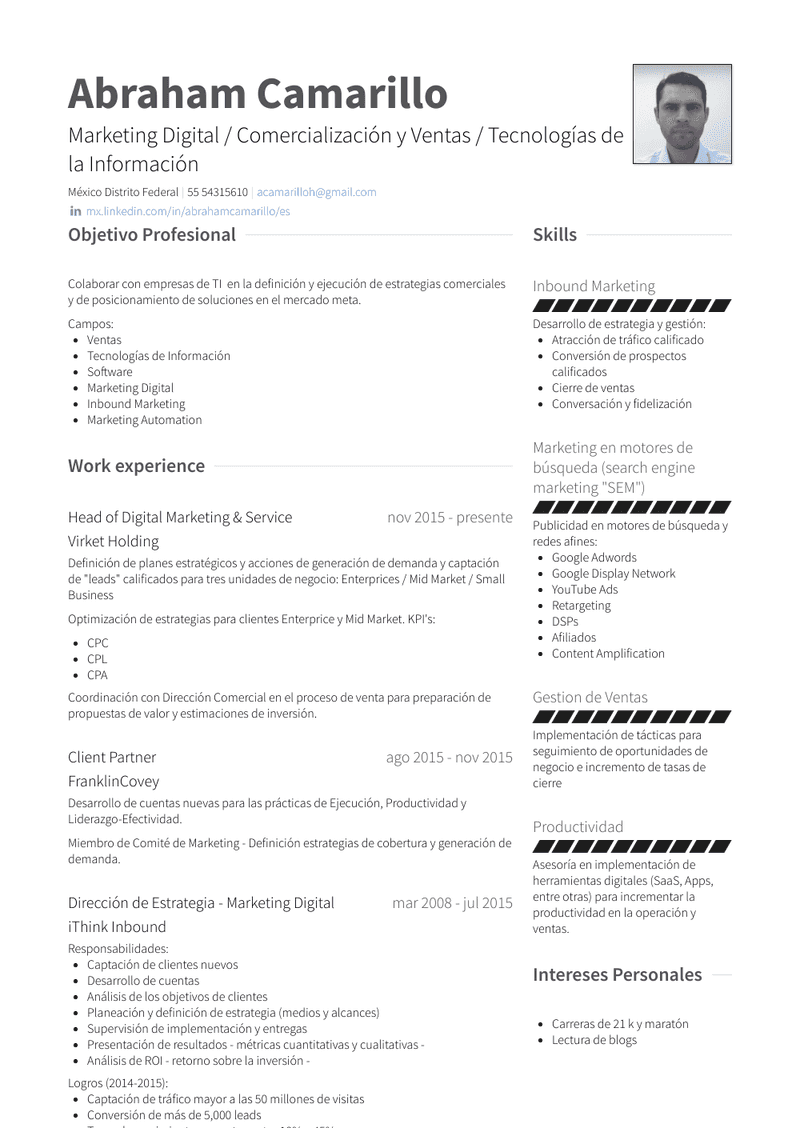 Head Of Marketing Resume Samples And Templates VisualCV