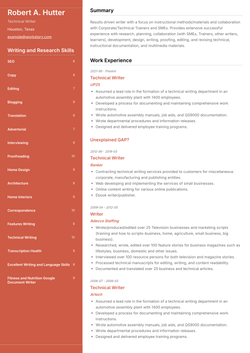 coral resume template quartz