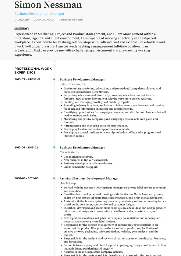 Development Manager Resume Samples and Templates | VisualCV