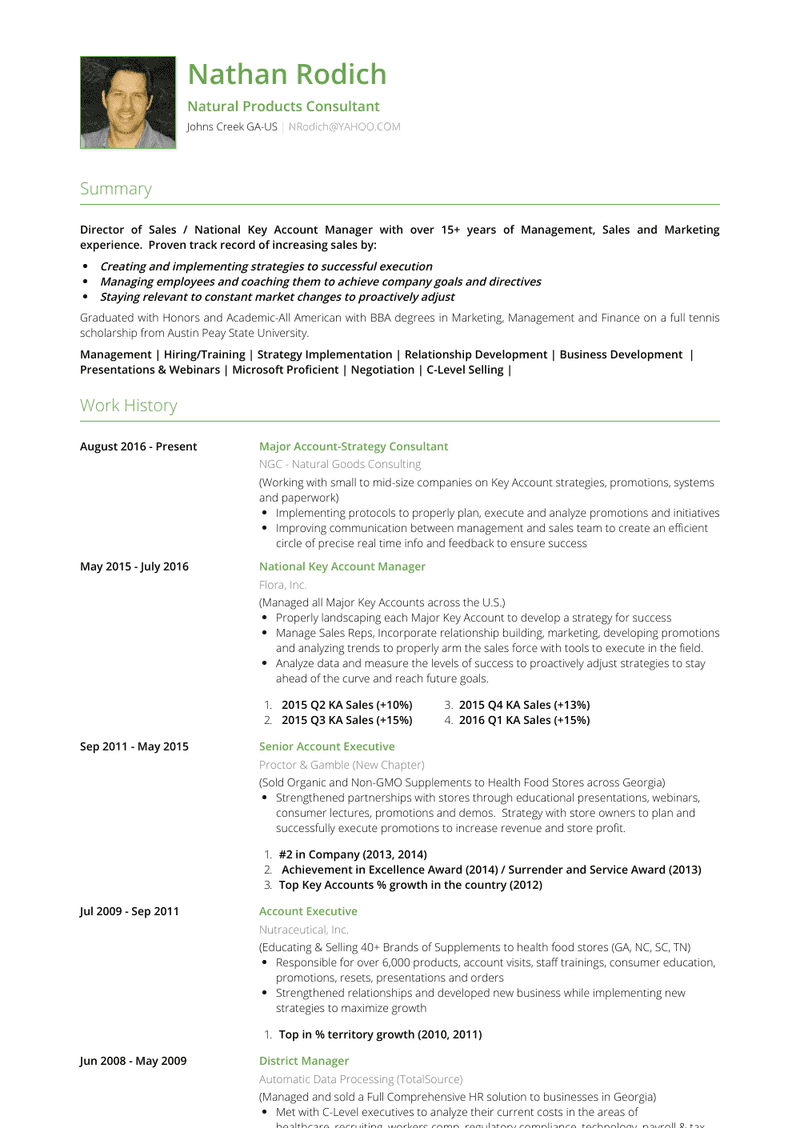 Senior Resume Samples and Templates VisualCV