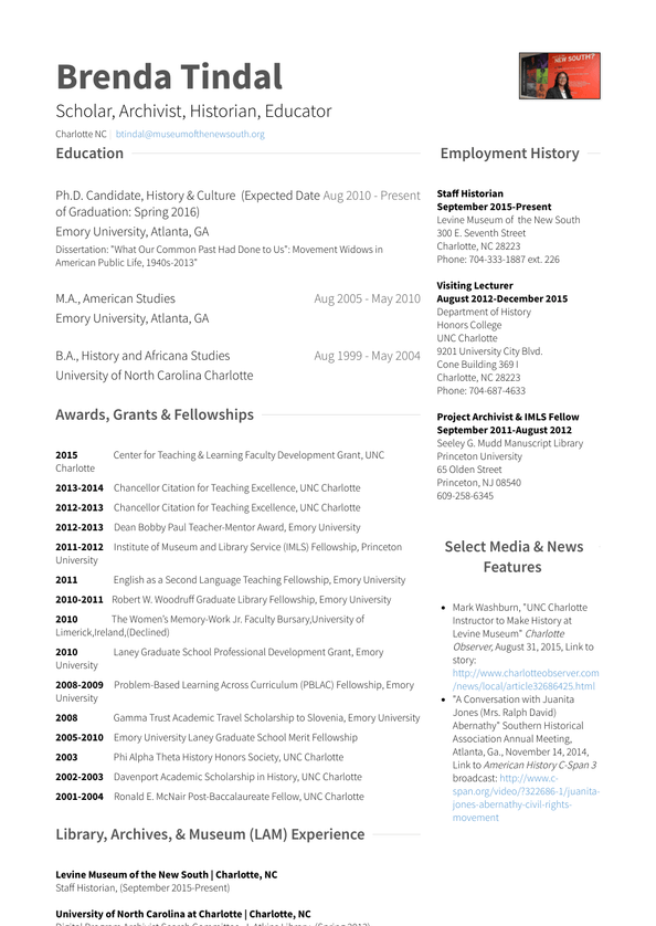 Honors Resume Samples and Templates | VisualCV