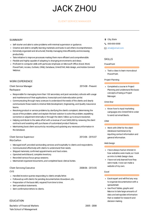 Client Services Resume Samples and Templates | VisualCV