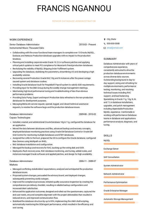 Administrator Resume Samples and Templates | VisualCV