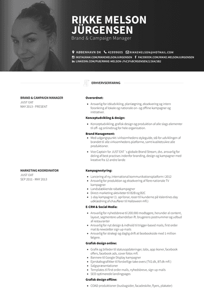 Brand Manager Resume Samples and Templates | VisualCV