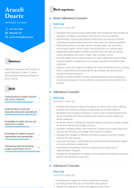 3 Admissions Counselor Resume Examples And Templates   Admissions Counselor Resume Example Baker 