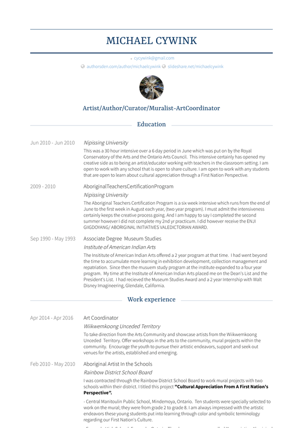 Coo Resume Samples and Templates VisualCV