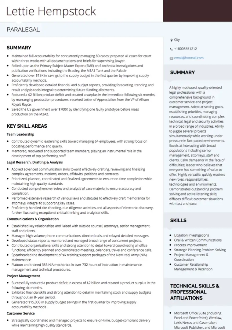 professional gulf cv example