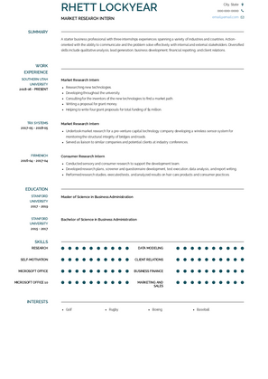 Research Intern Resume Samples and Templates | VisualCV