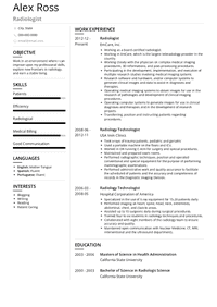 Radiologist Resume Samples And Templates 