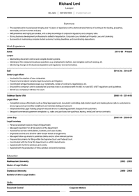 Attorney Resume Samples and Templates | VisualCV