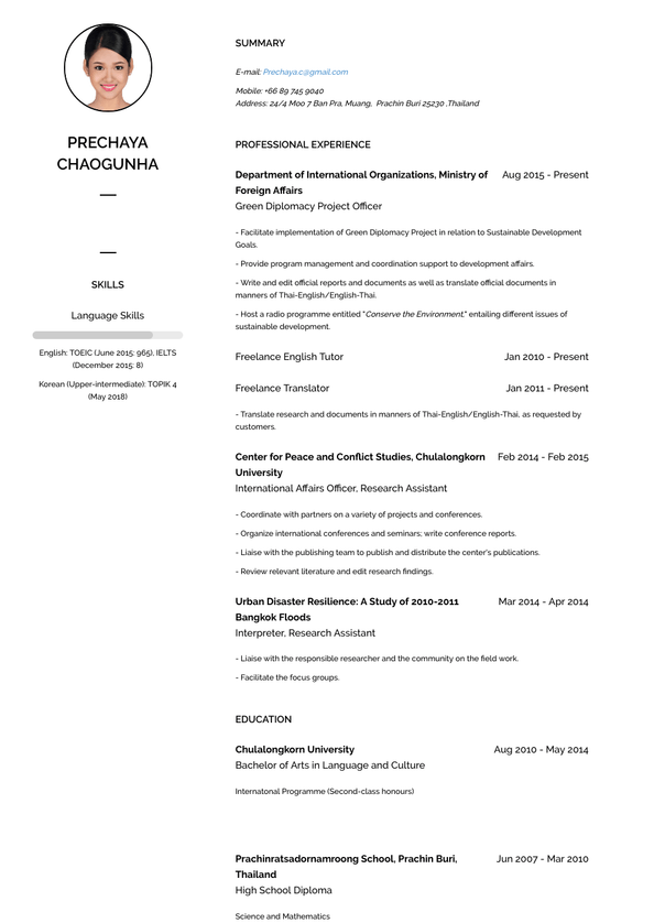 Project Officer Resume Samples And Templates VisualCV