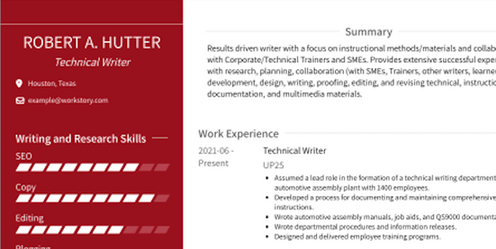 Red Resume Template Collections