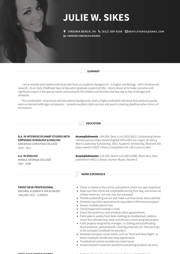 Writer/editor Resume Samples and Templates | VisualCV