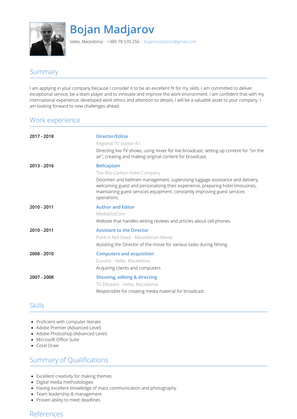 Captain Resume Samples and Templates VisualCV