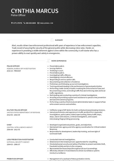 Park Ranger Resume Examples and Templates