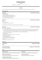 Au Pair Resume Examples and Templates