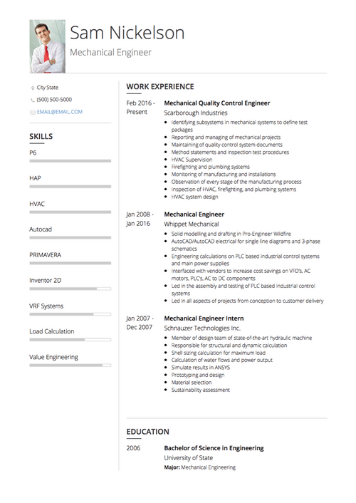 Real Professional CV Example & Sample Directory | VisualCV