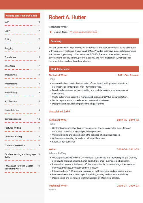 coral resume template maple