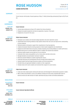 Course Instructor Resume Examples And Templates