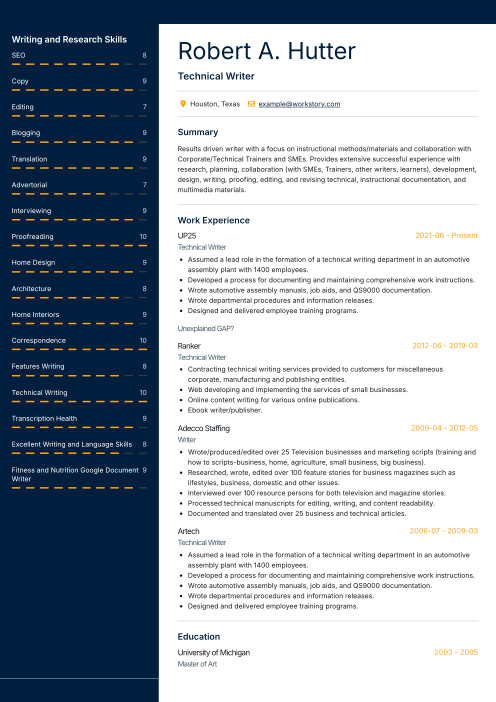 navy color resume template summit