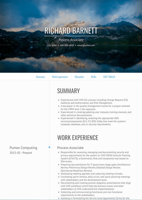 Process Associate Resume Samples and Templates | VisualCV